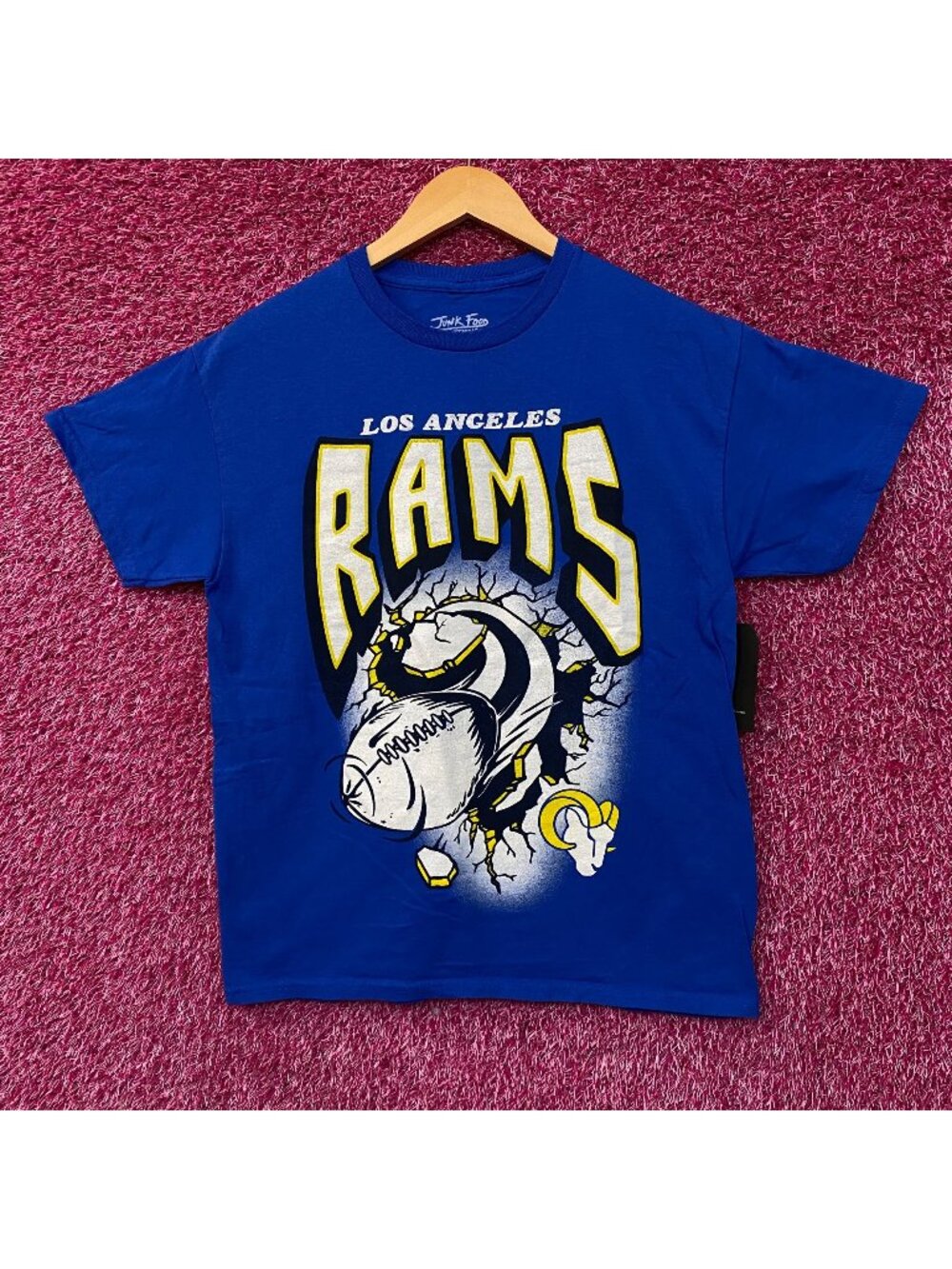 Junk Food NFL Los Angeles Rams Break Through T-Shirt Small
